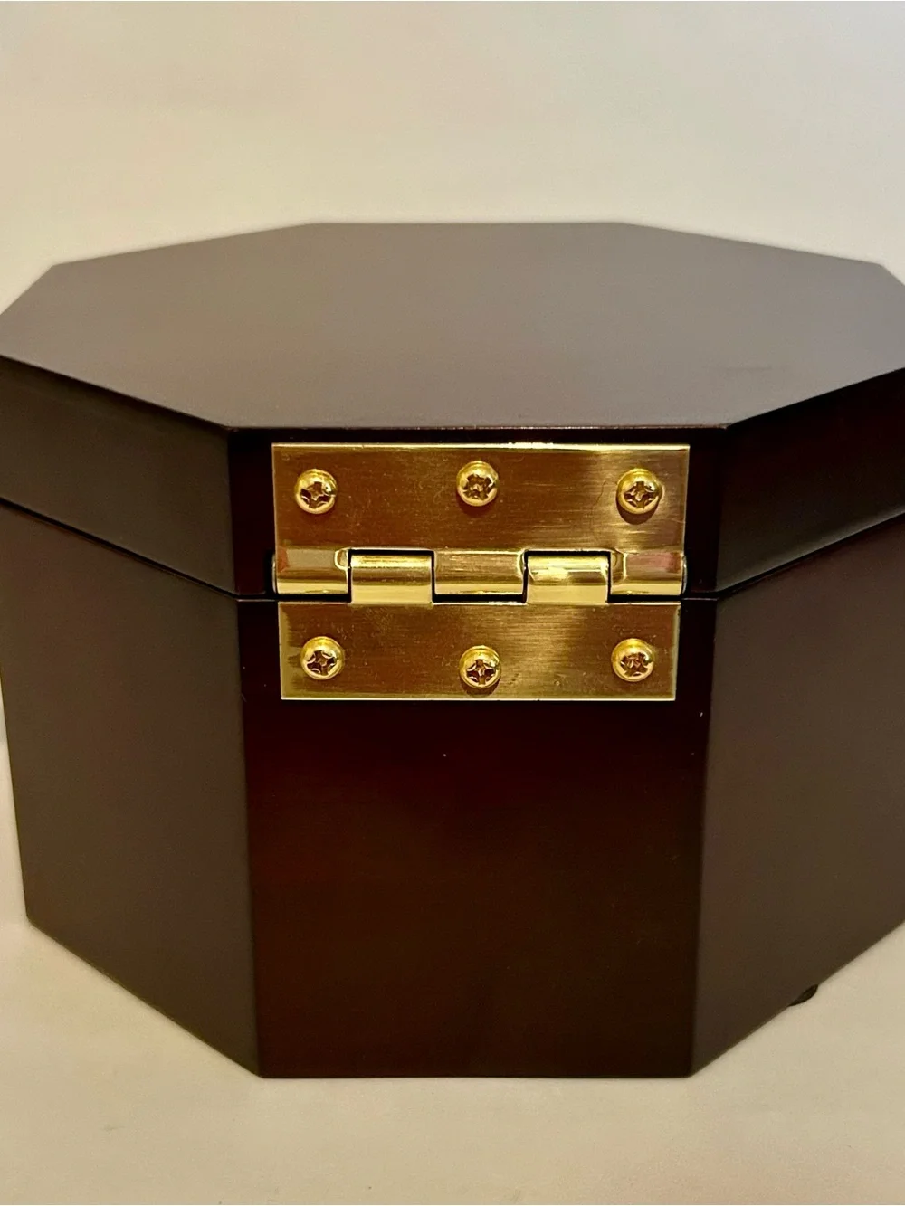 Brass Nautical Clock in Mahagony Wood Finish Box with Alarm